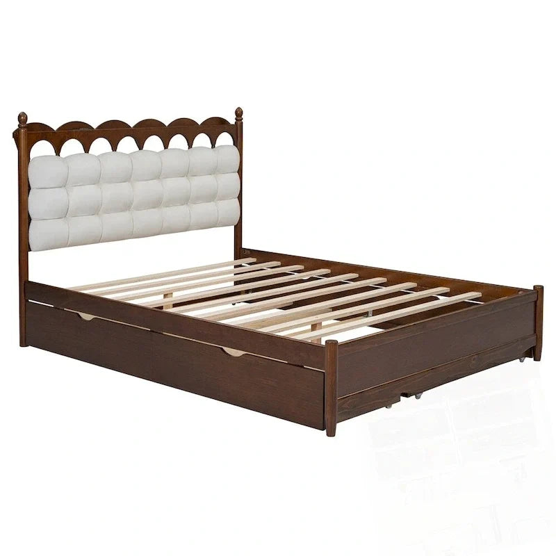 Letto contenitore in legno con 2 cassetti capienti