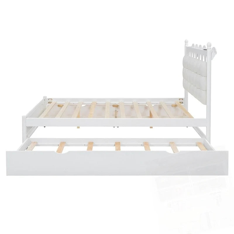 Letto contenitore in legno con 2 cassetti capienti