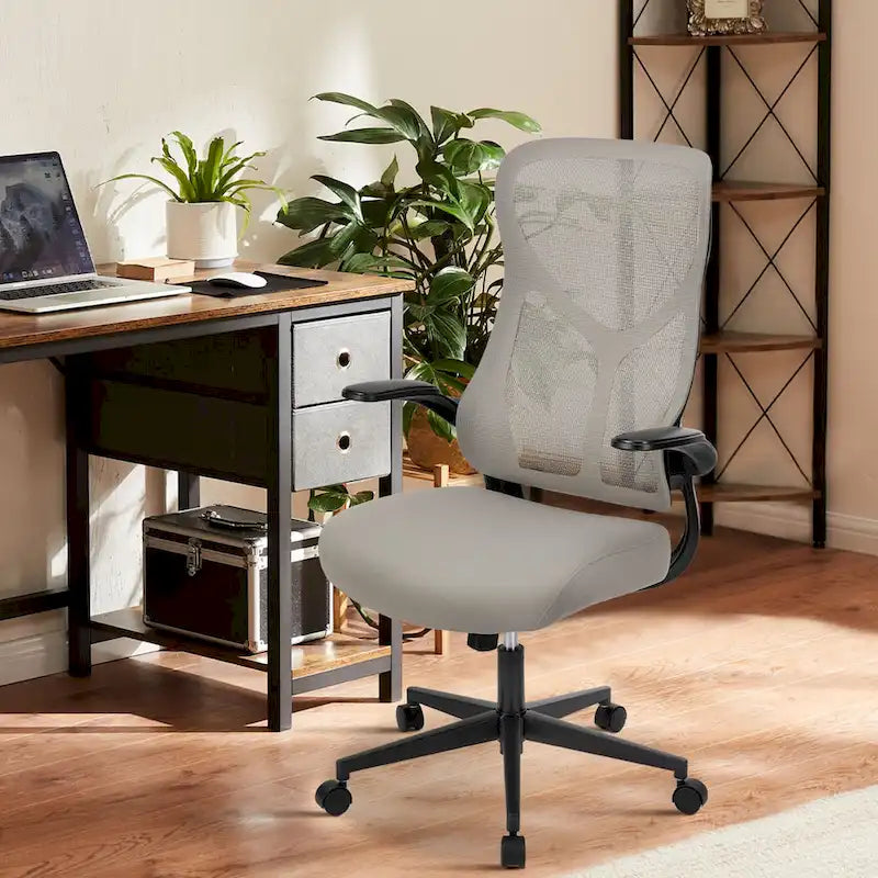 Wygodny, ergonomiczny fotel biurowy z regulowanymi funkcjami, zapewniający optymalne podparcie i odprężenie.