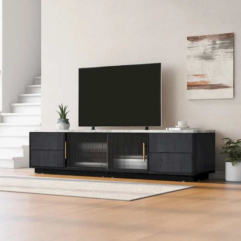 62.9 TV Stand with 4 Drawers and Large Storage Cabinet for TVs Up to 70