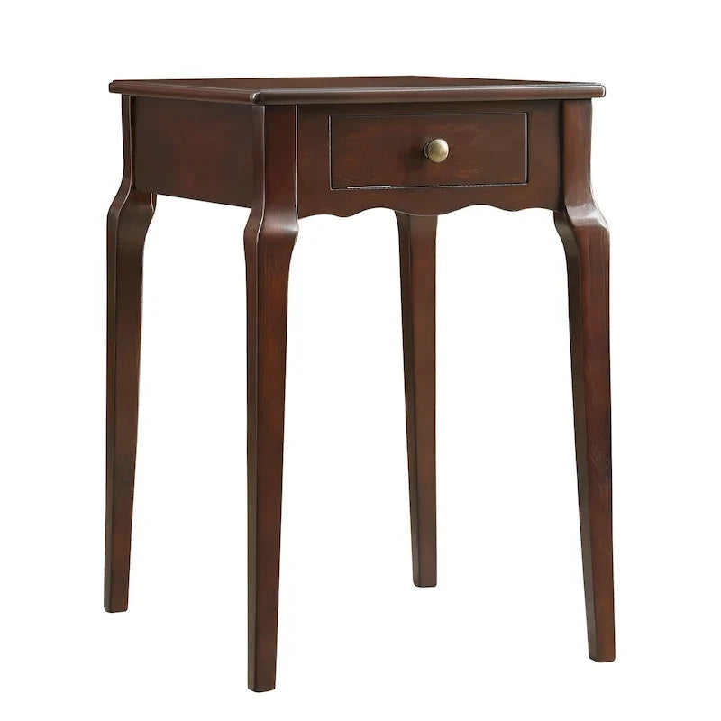 1-Drawer Wood Storage Side Table