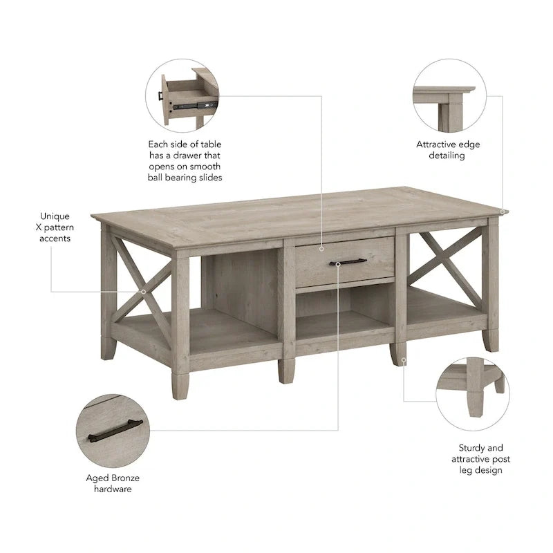 Modern Style Coffee Table with Storage