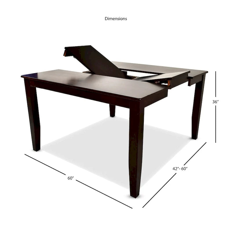 Counter Height Table with Self Storing Leaf