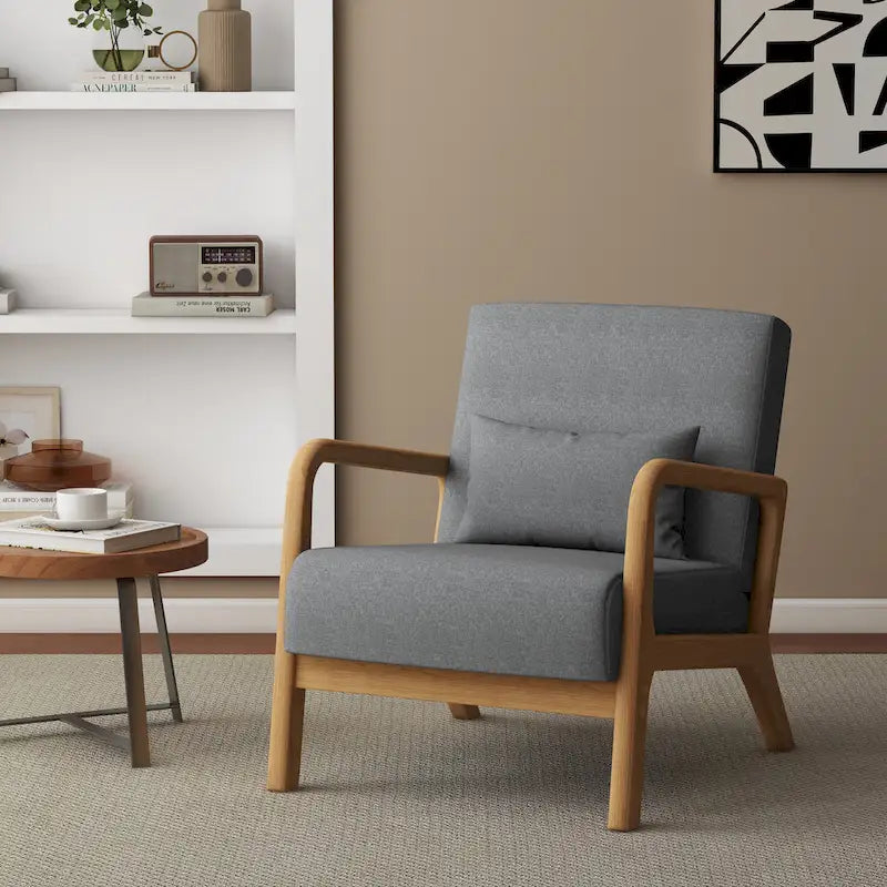 Upholstered Arm Chair with Cution Modern Side Accent Chairs - 25.8W x 28.7H x 32.3D