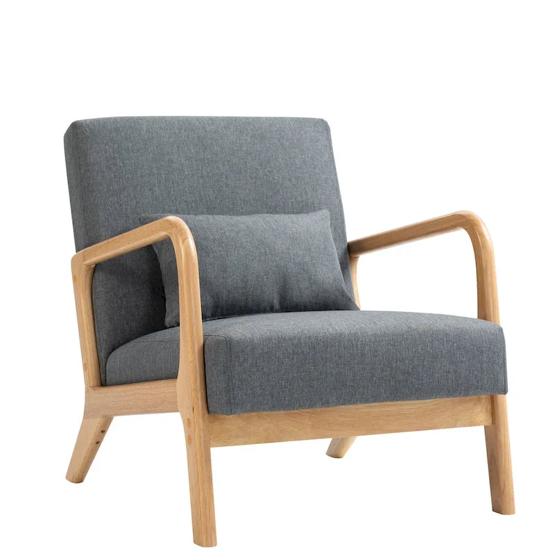 Upholstered Arm Chair with Cution Modern Side Accent Chairs - 25.8W x 28.7H x 32.3D