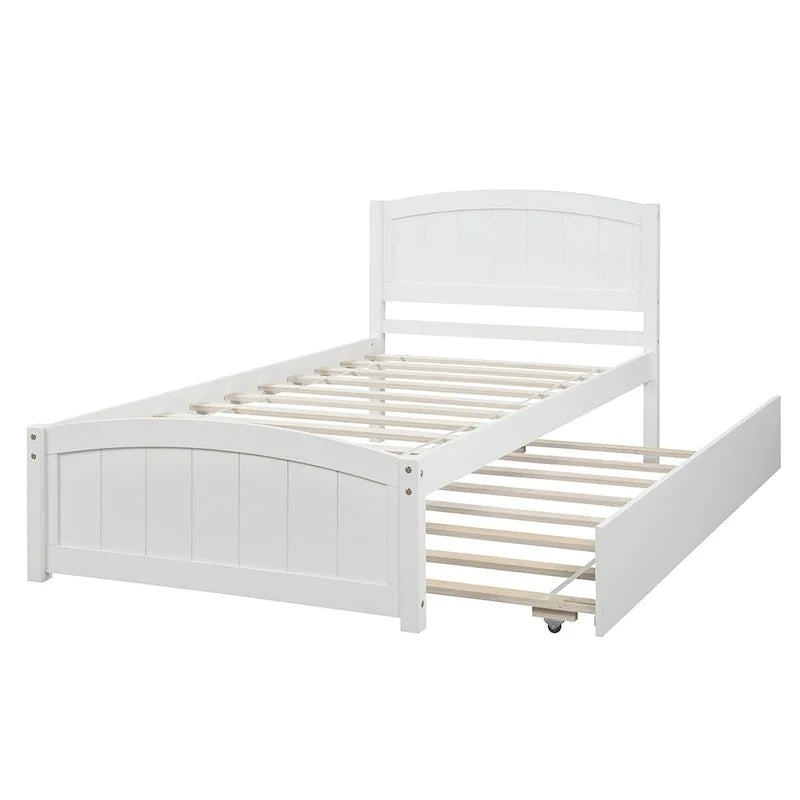 Twin Size Platform Bed with Trundle