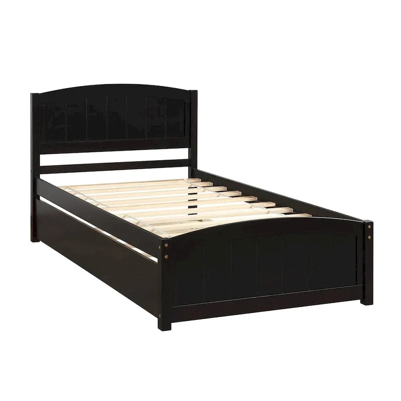 Łóżko platformowe w rozmiarze Twin z wysuwanym łóżkiem