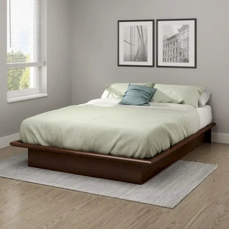 Full-size Platform Bed Scandinavian Style