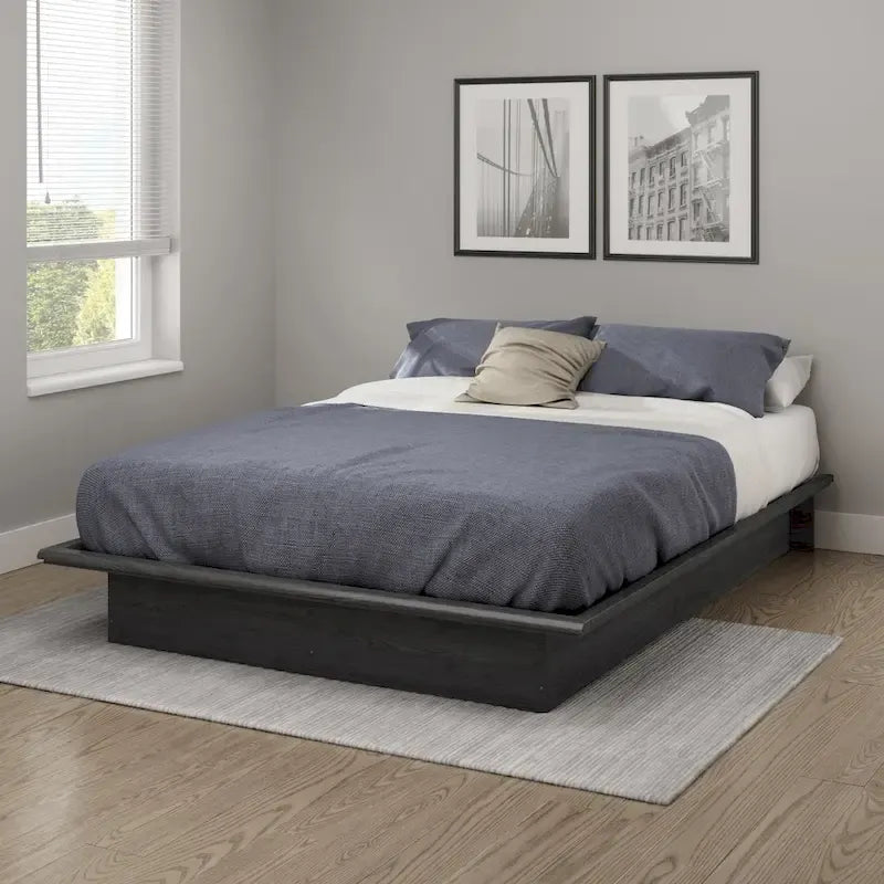 Full-size Platform Bed Scandinavian Style