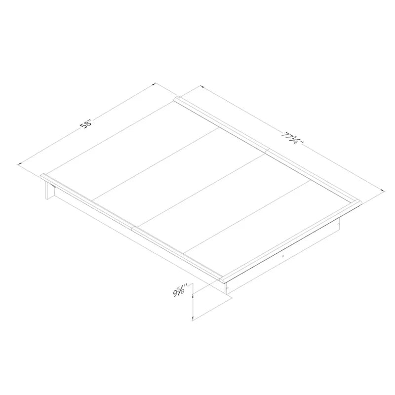 Full-size Platform Bed Scandinavian Style