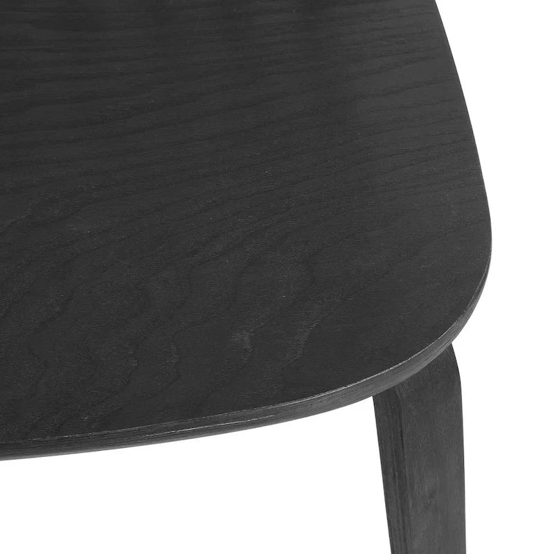 Sedie da pranzo Windsor in stile rustico con schienale a fusi e gambe in legno curvato, nere - 33.5H x 17.72W x 19.7D