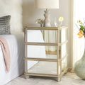 3-Drawer Mirrored Nightstand