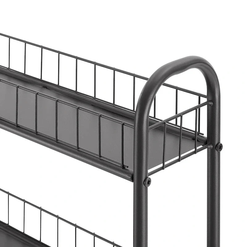 Carrello contenitore stretto a 6 ripiani, mobile e scorrevole con ruote - 6D x 22.8W x 61H