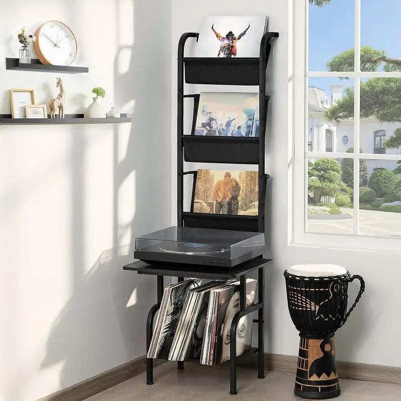 Wysoki stojak na gramofon - 19.68 x 15.35 x 56.69 inches
