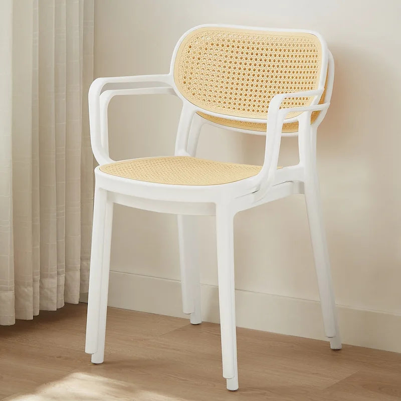 Set of 2 Modern Stackable Indoor or Outdoor Dining Chair