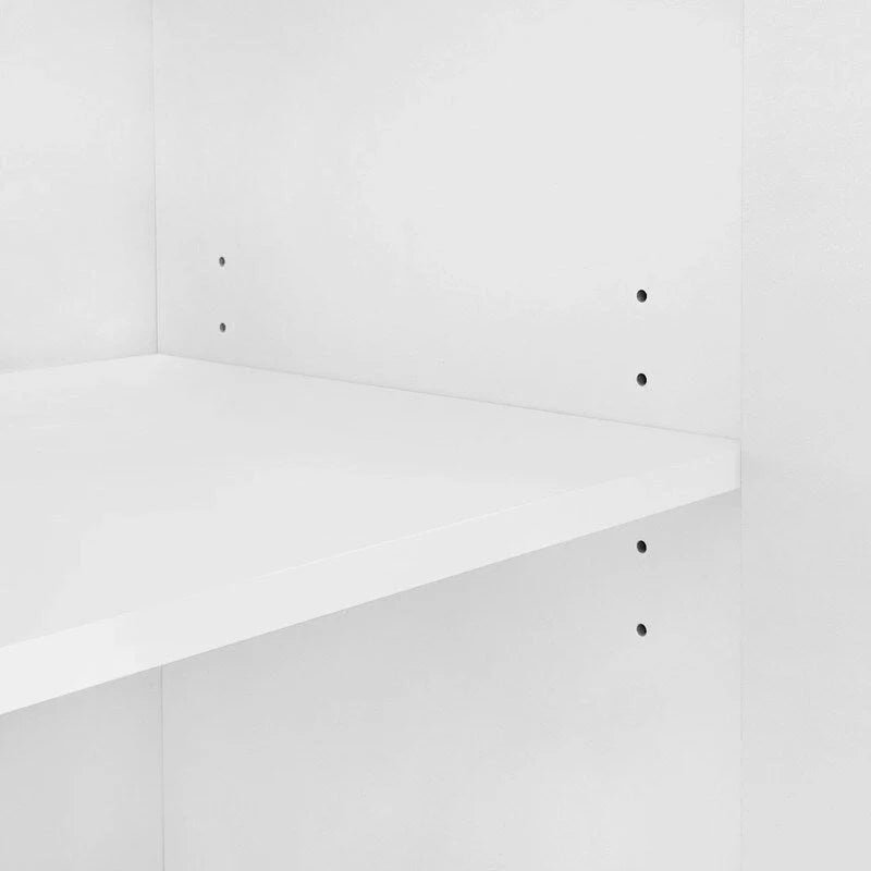 Wave Pattern Storage Cabinet with 2 Doors and 2 Drawers, Adjustable, Suitable for Study,Entrance and Living Room