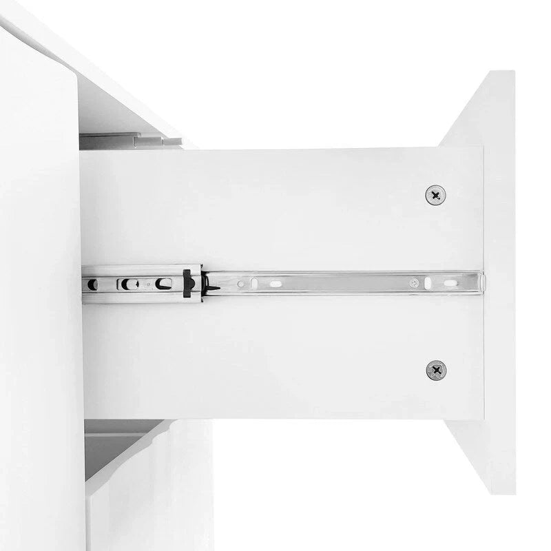Credenza contenitore con motivo a onde, 2 ante e 2 cassetti regolabili, adatta per studio, ingresso e soggiorno