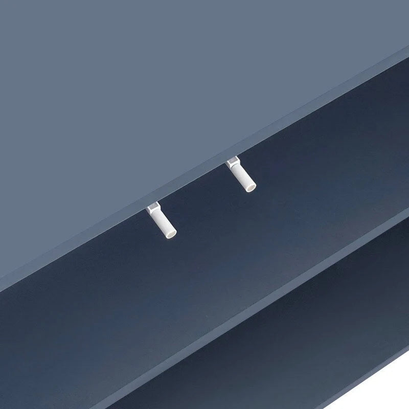 Credenza contenitore con motivo a onde, 2 ante e 2 cassetti regolabili, adatta per studio, ingresso e soggiorno