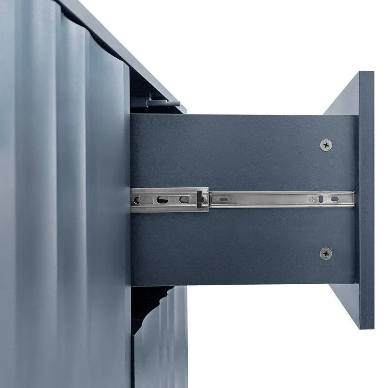 Credenza contenitore con motivo a onde, 2 ante e 2 cassetti regolabili, adatta per studio, ingresso e soggiorno