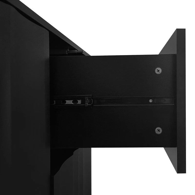 Credenza contenitore con motivo a onde, 2 ante e 2 cassetti regolabili, adatta per studio, ingresso e soggiorno