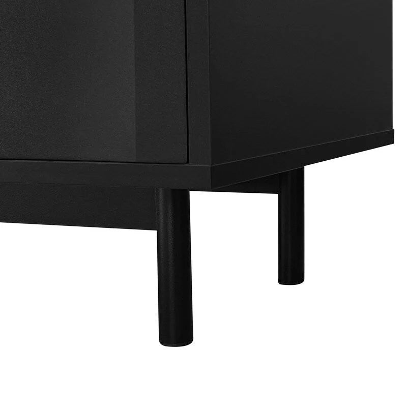 Credenza contenitore con motivo a onde, 2 ante e 2 cassetti regolabili, adatta per studio, ingresso e soggiorno
