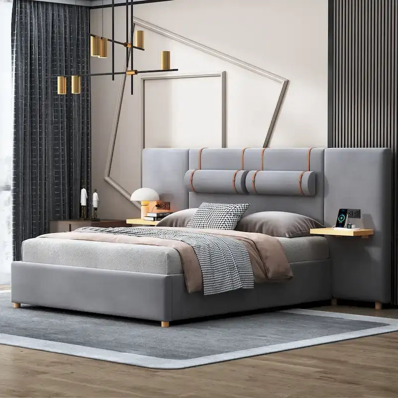 Queen Upholstered Platform Bed