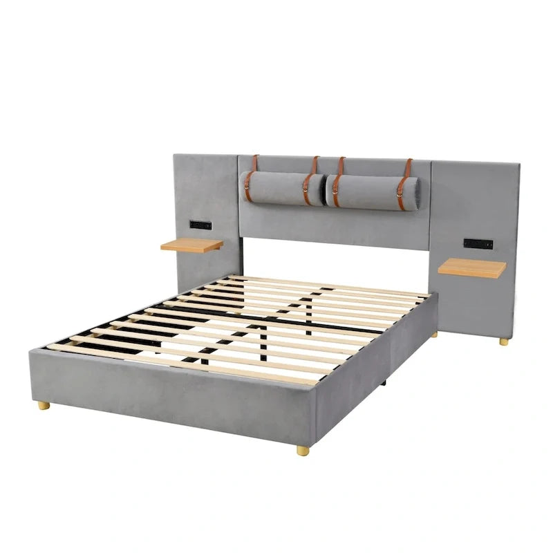 Queen Upholstered Platform Bed