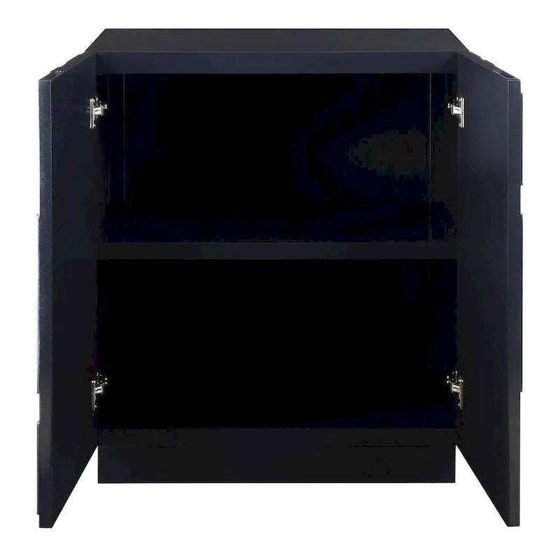 2 Door Glossy Blue Cabinet - 34 H X 30 W X 16.125 D