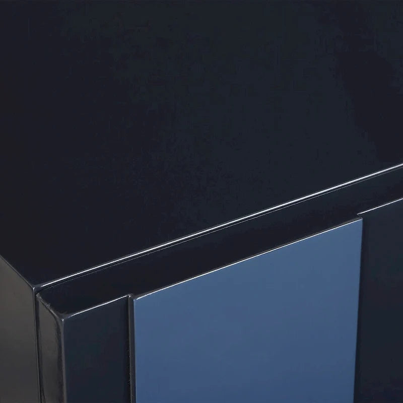 2 Door Glossy Blue Cabinet - 34 H X 30 W X 16.125 D
