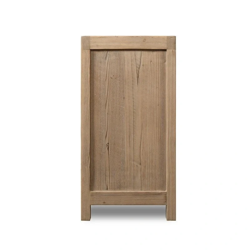 Two Drawers Cabinet Weathered Natural Solid Pine