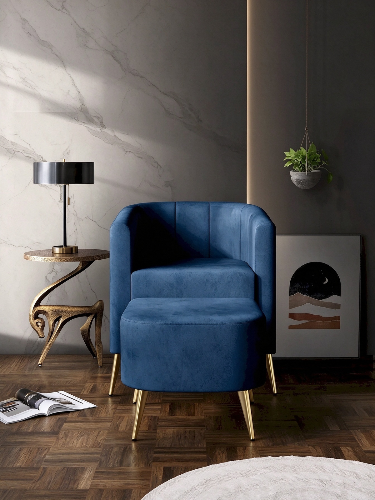 Velvet Accent Chair